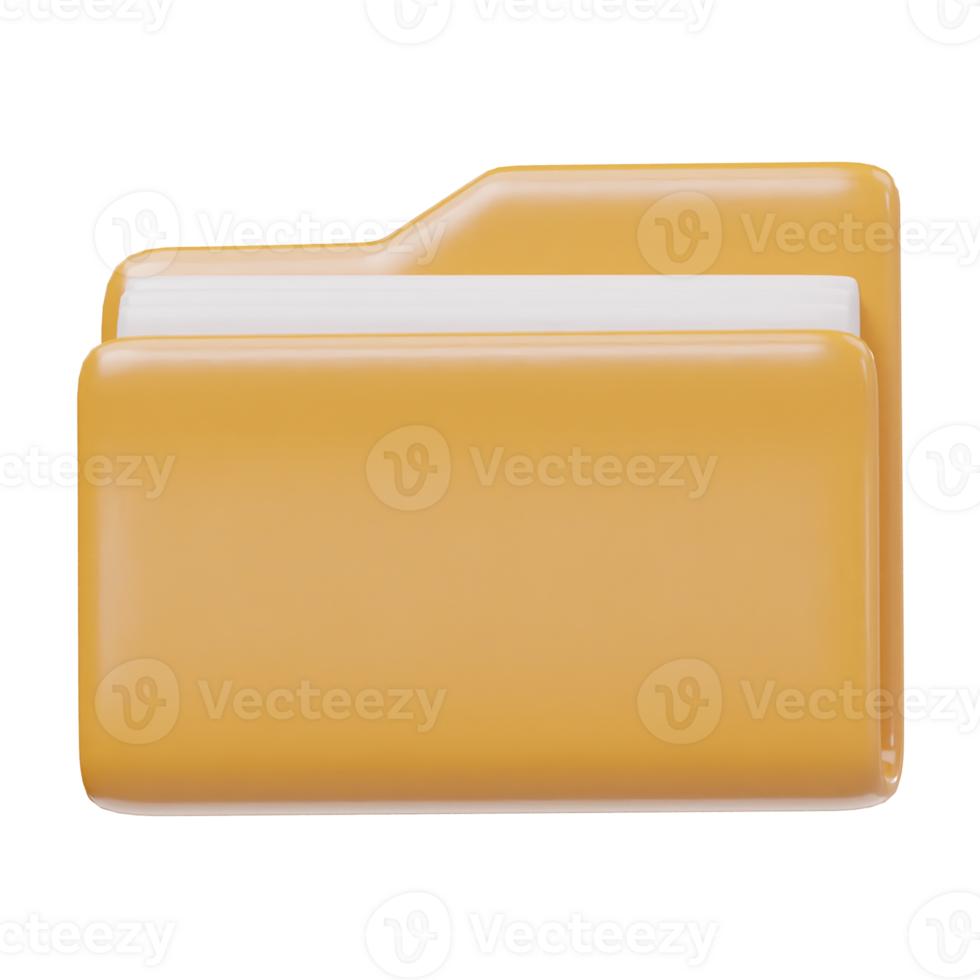 Folder icon 3d render illustration png