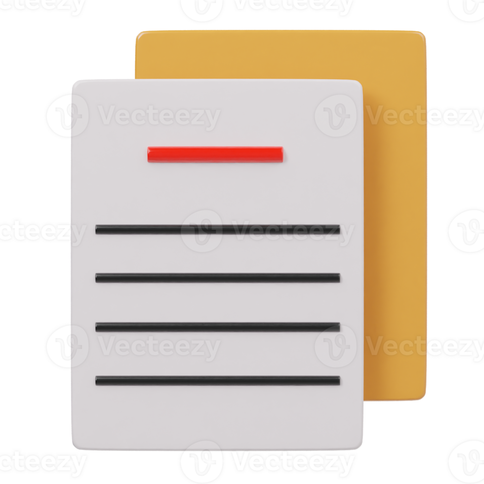 Paper icon 3d render illustration png