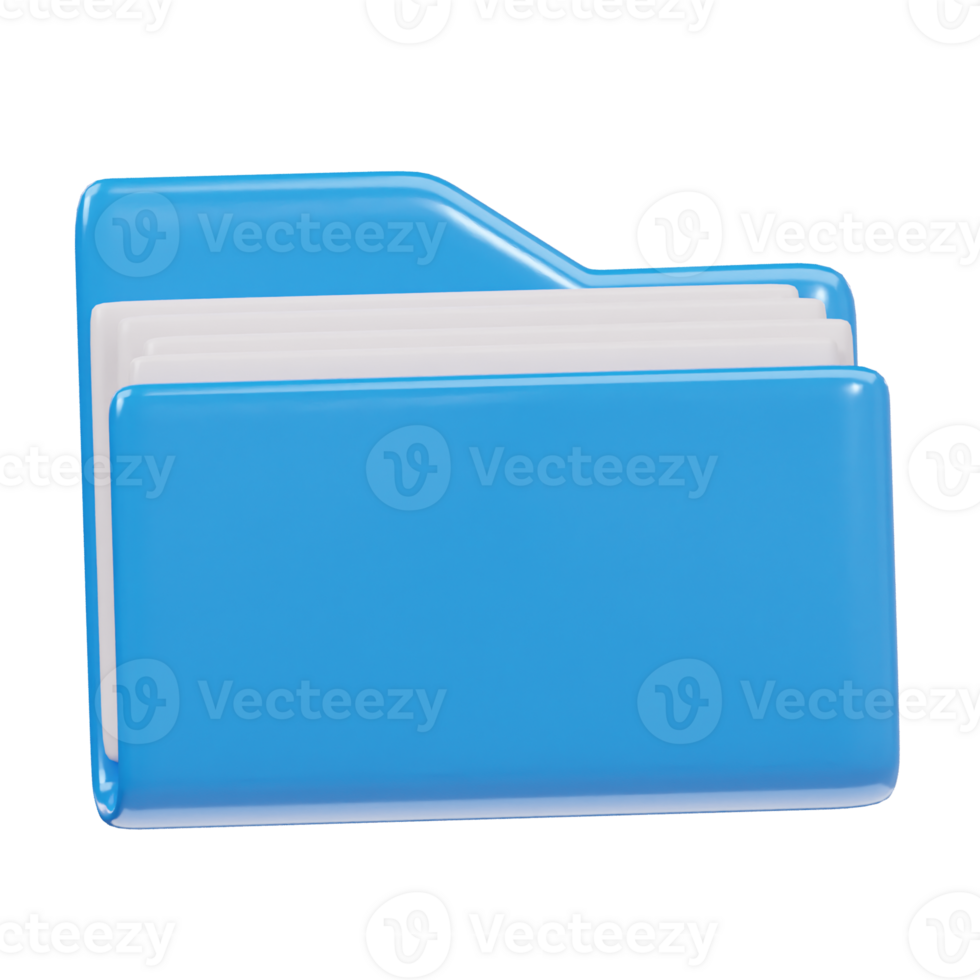 Folder icon 3d render illustration png