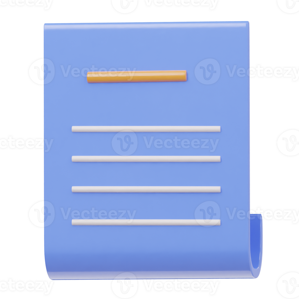 Paper icon 3d render illustration png