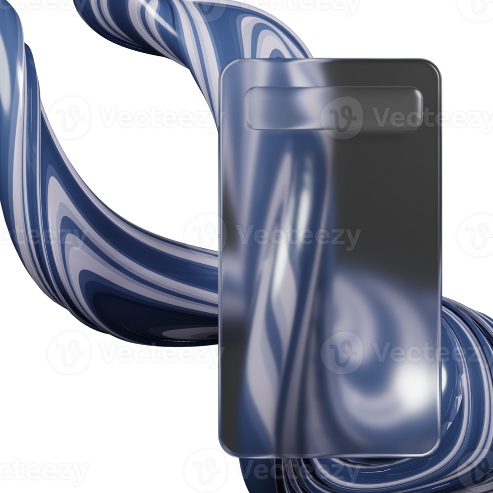 3d rendering of glassmorphism design with abstract root shapes png
