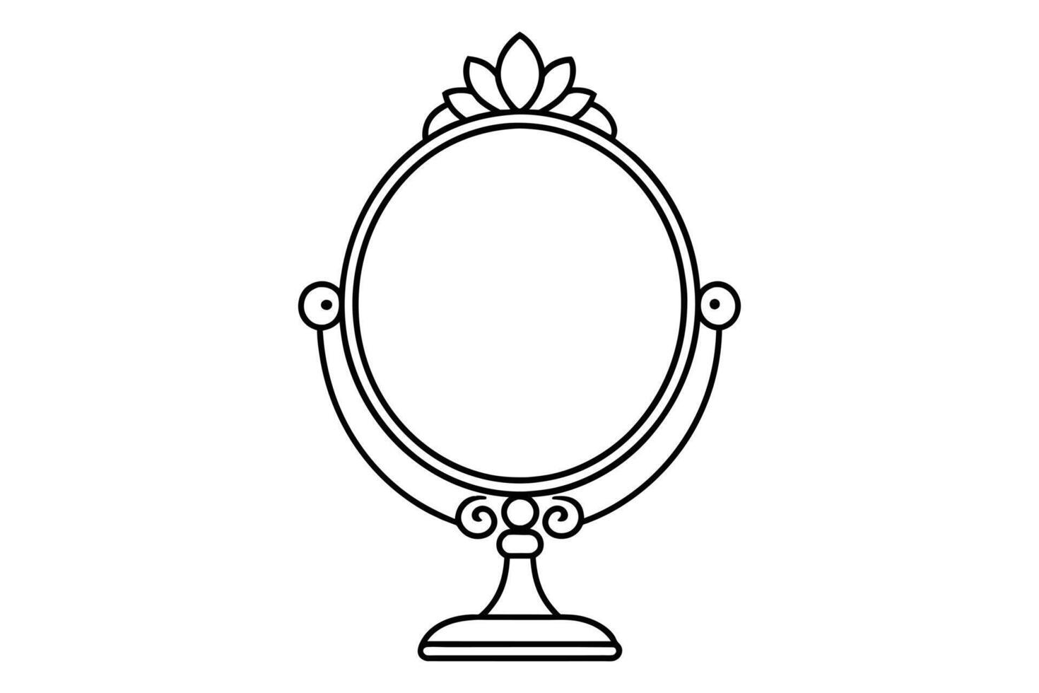Mirror frame Hand drawn illustration design vector