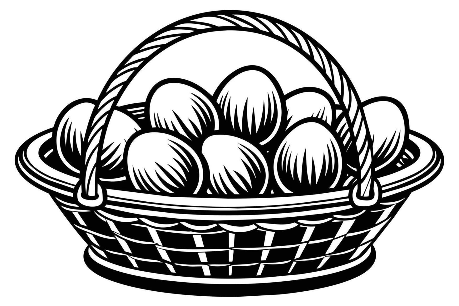 Eggs in the basket design vector