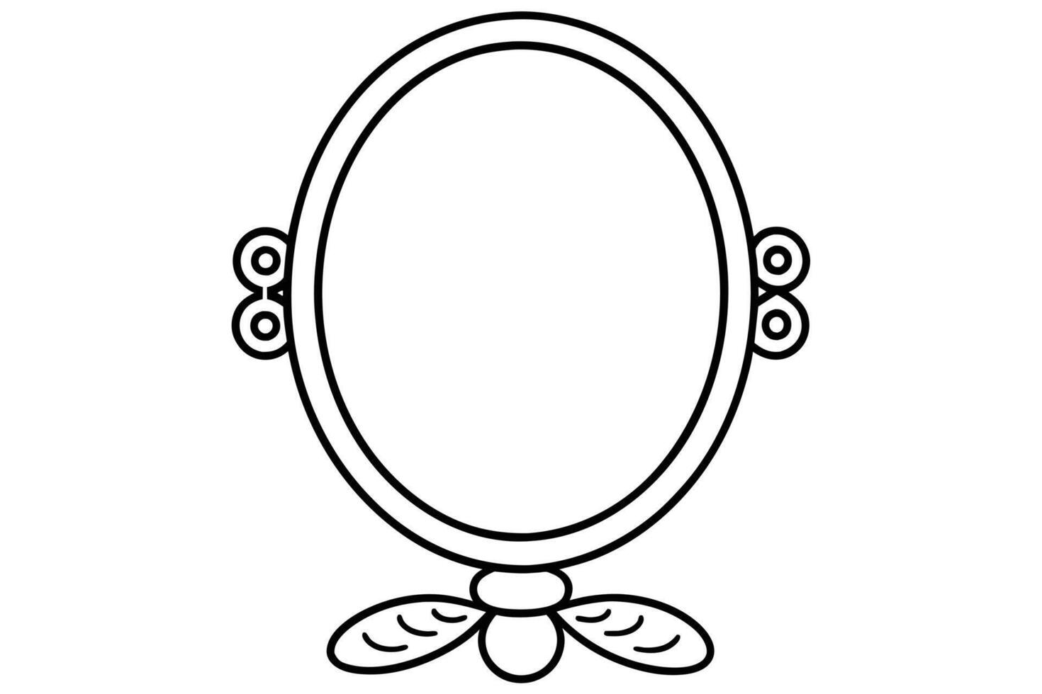 Mirror frame Hand drawn illustration design vector