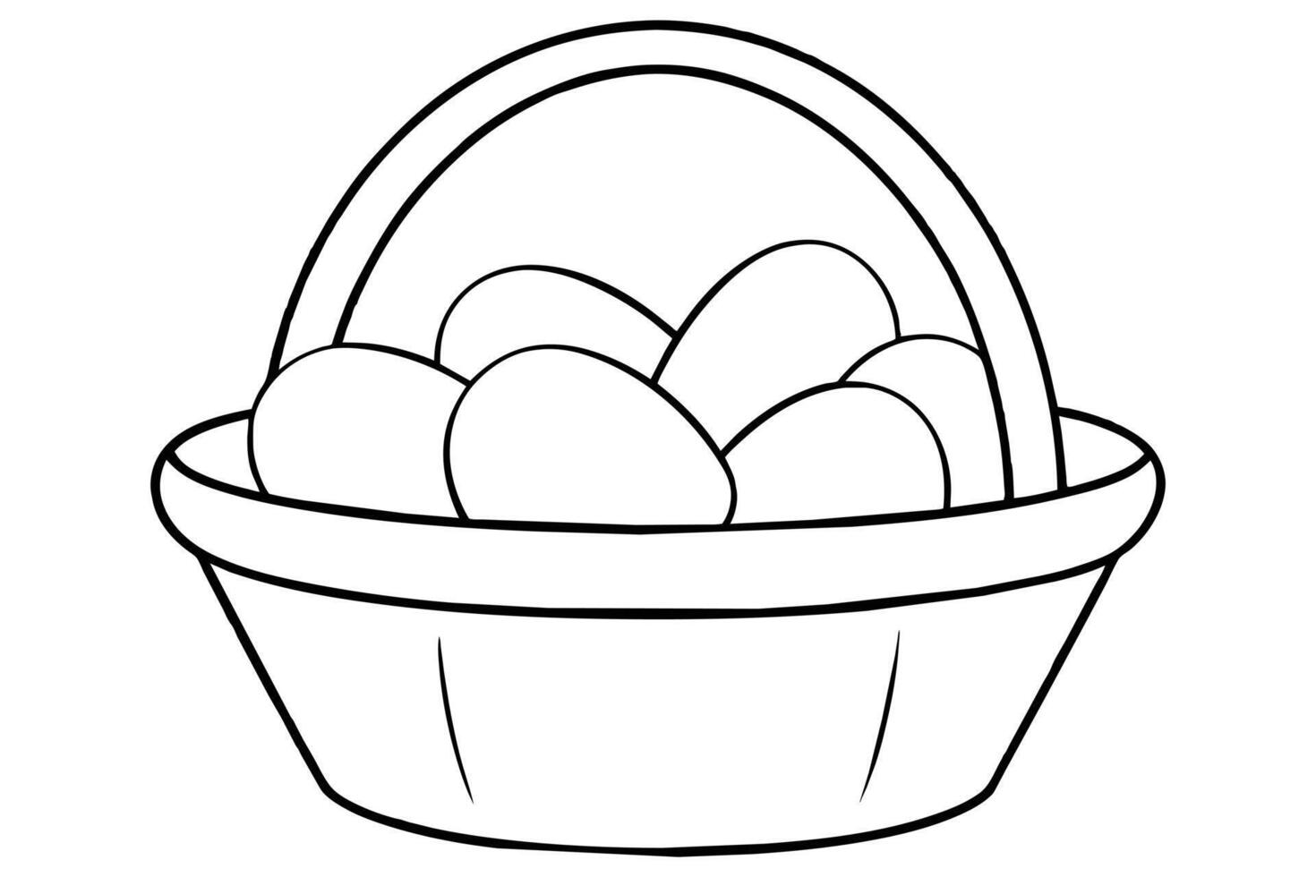 Eggs in the basket design vector