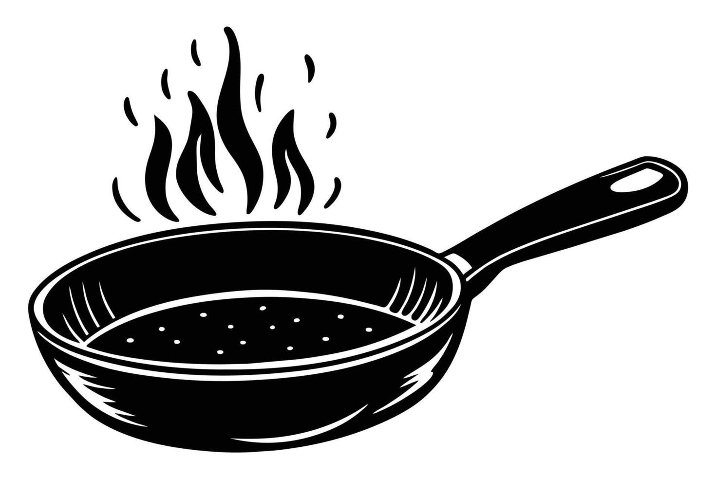 Frying pan icon Fry or roast food design vector