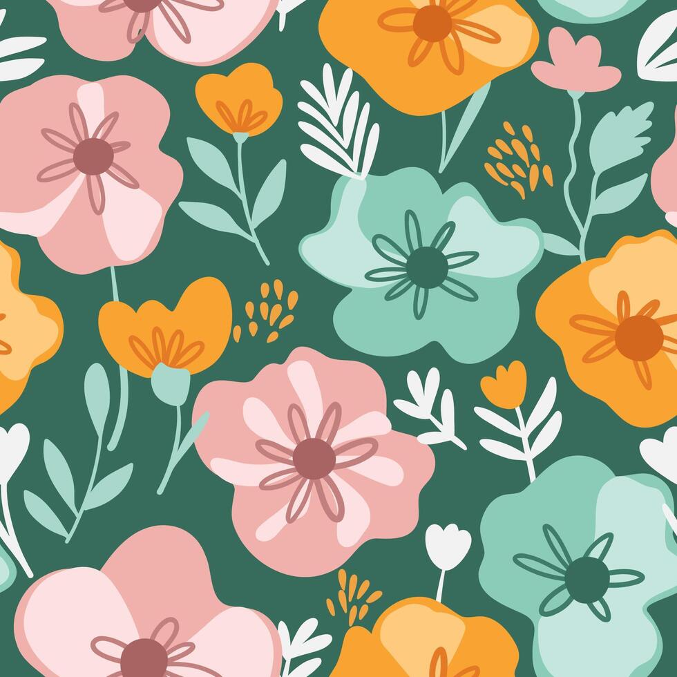 resumen floral sin costura modelo diseño para Moda textiles, gráfico diseño para antecedentes vector