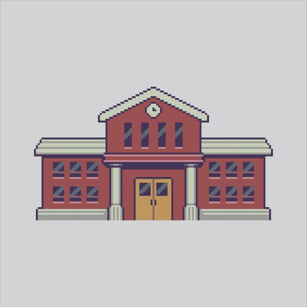 Pixel art illustration School. Pixelated School. School class Building pixelated for the pixel art game and icon for website and game. old school retro. vector
