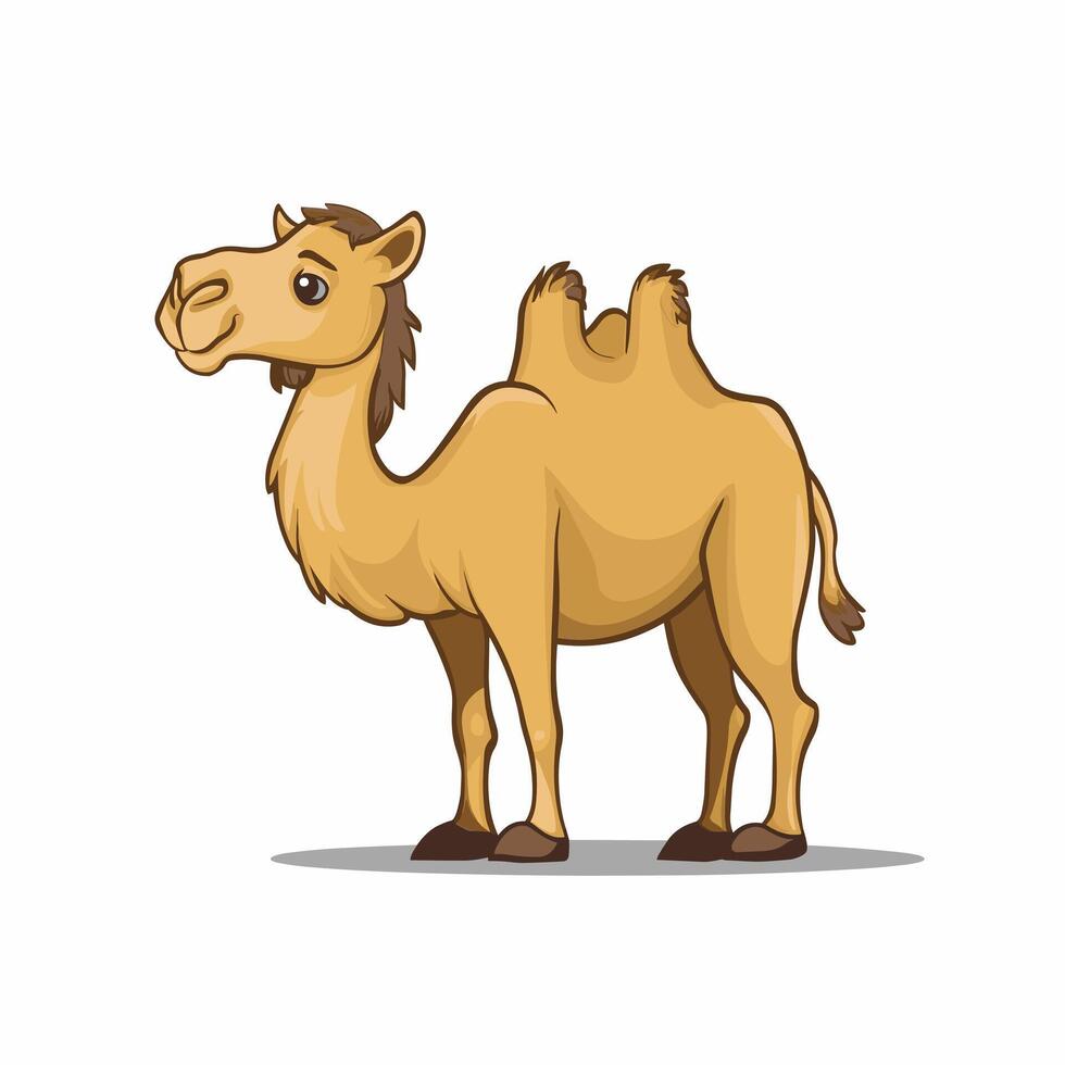 Cartoon camel isolated on white background vector