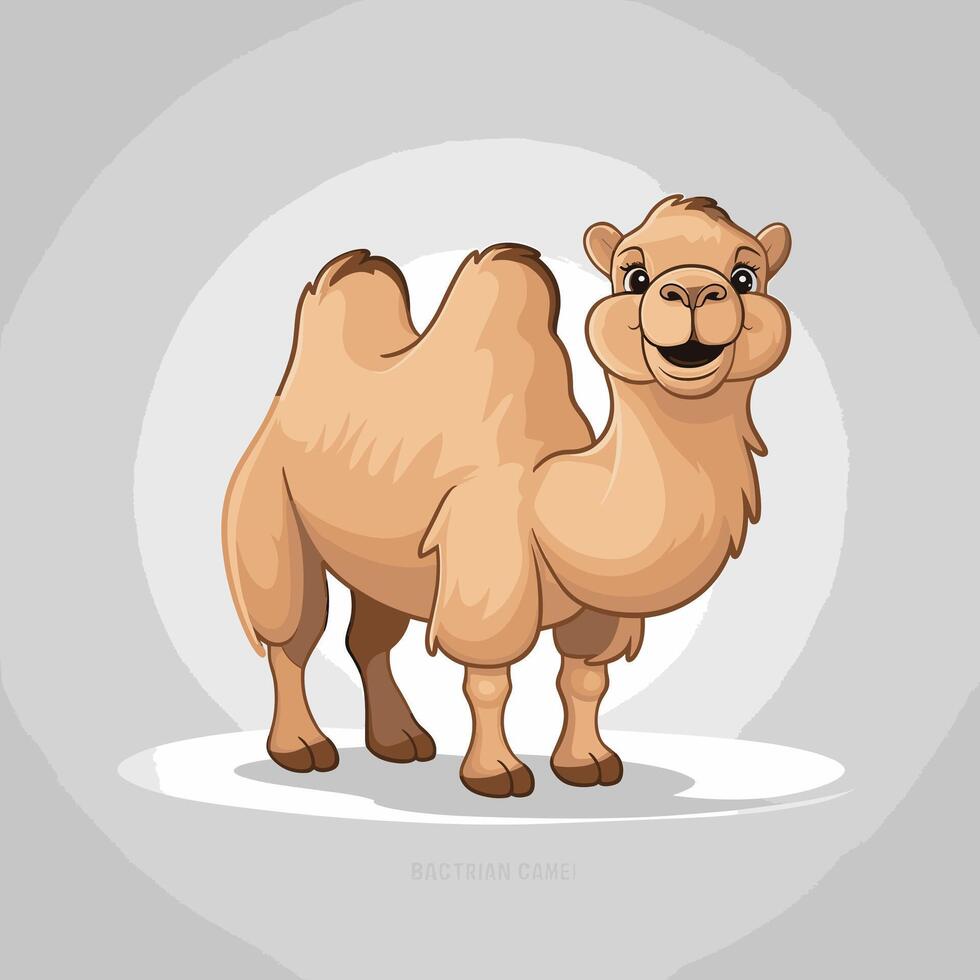 Cartoon camel isolated on white background vector