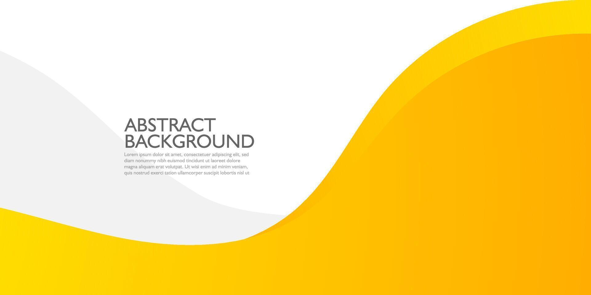Abstract geometric gradient wave yellow background with shadow. Yellow modern design on bright white background for poster, banner, and business card . Eps10 vector