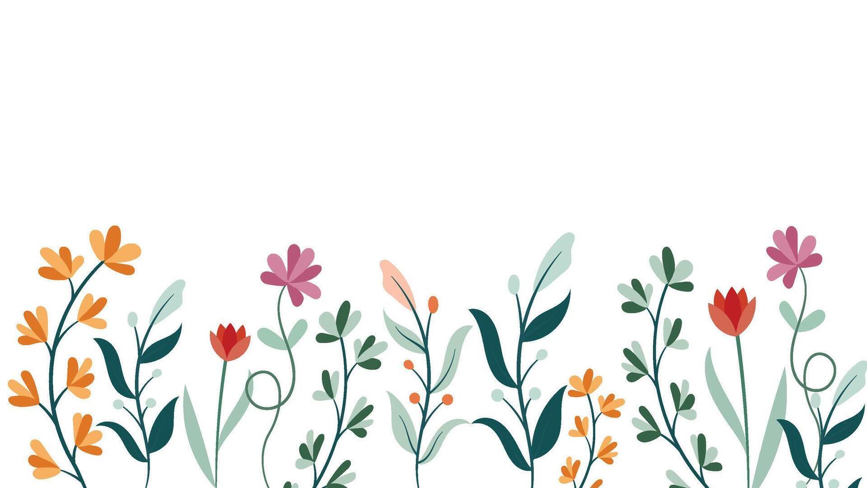 Abstract flower background design floral border frame vector