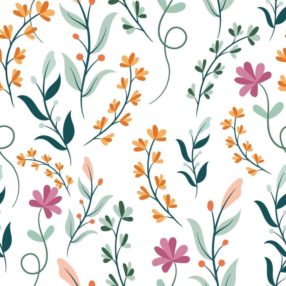 Abstract flower background design floral border frame vector