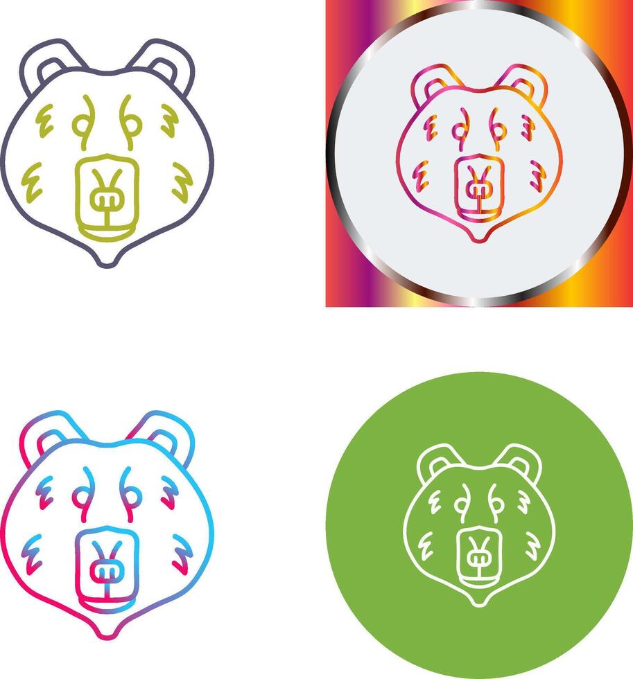 Polar Bear Icon Design vector