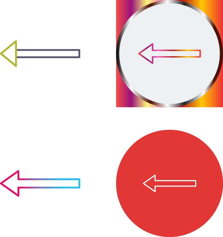 Unique Left Arrow Icon Design vector