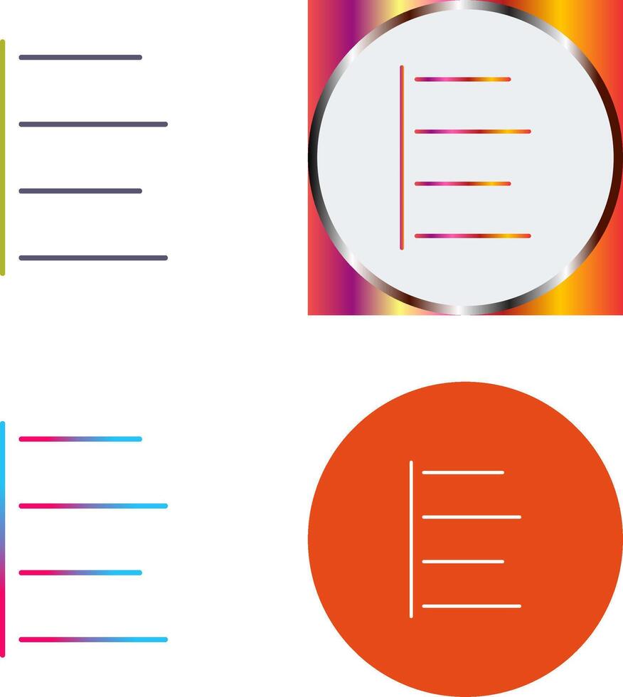 Unique Left Align Icon Design vector