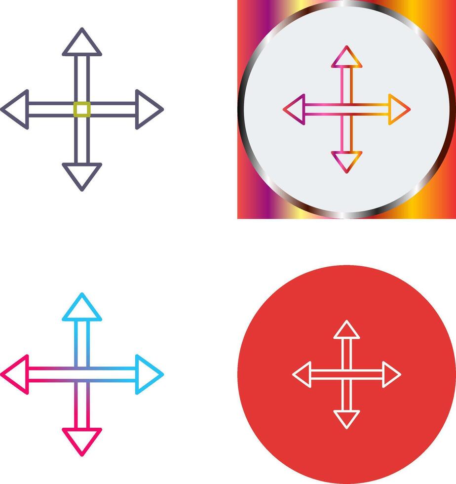 Unique Move Icon Design vector