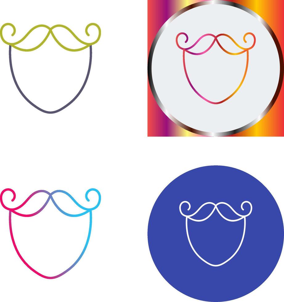 Beard and Moustache Icon Design vector
