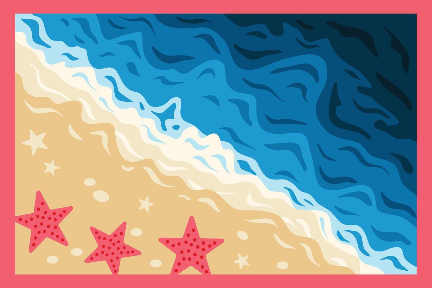 Ocean Shadow Box SVG for Cricut Background vector