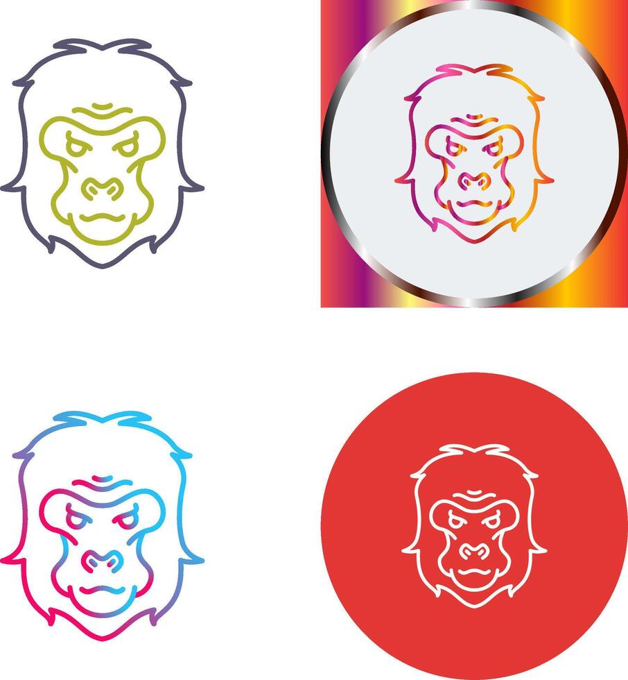 Gorilla Icon Design vector