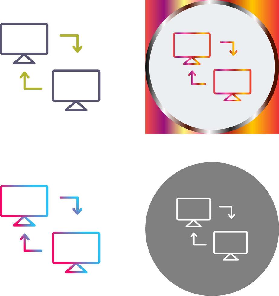 Sharing Systems Icon Design vector