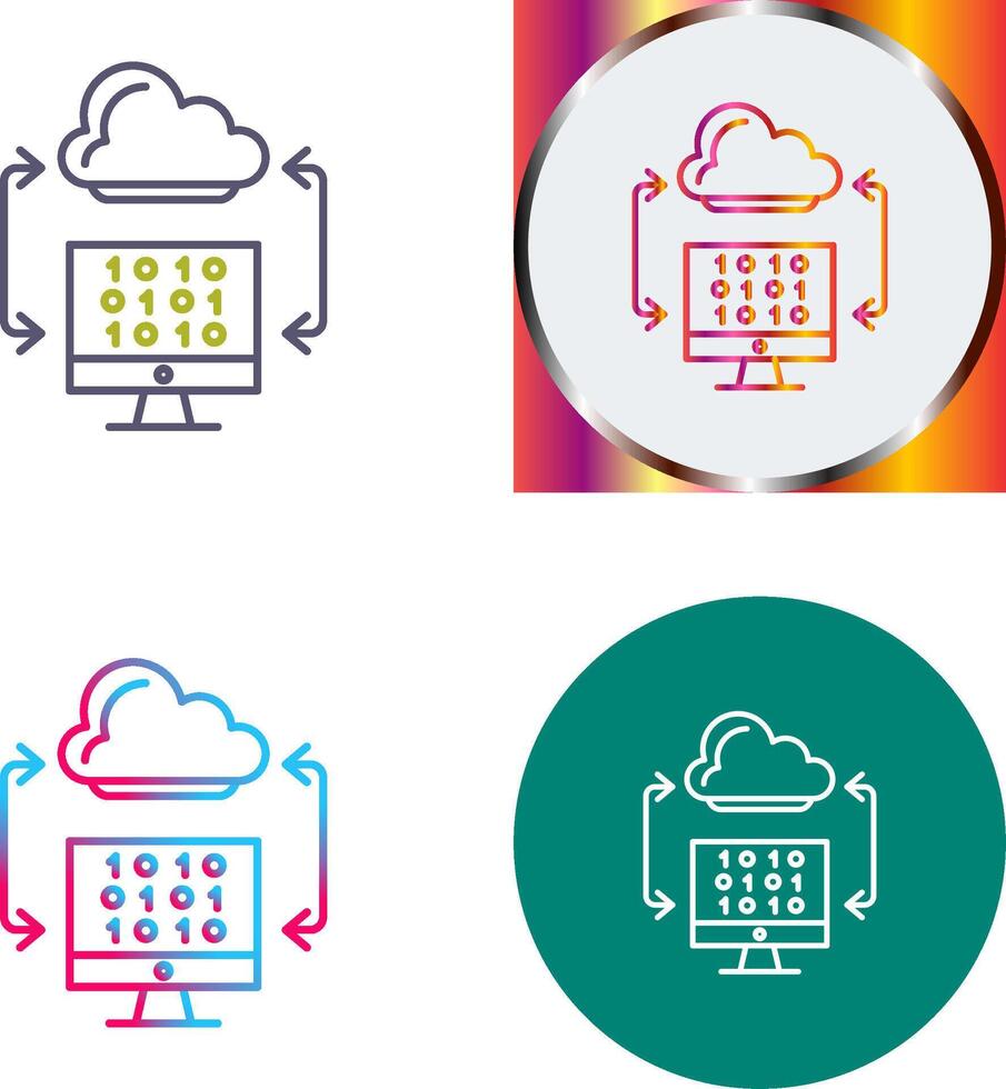 Cloud Coding Icon Design vector