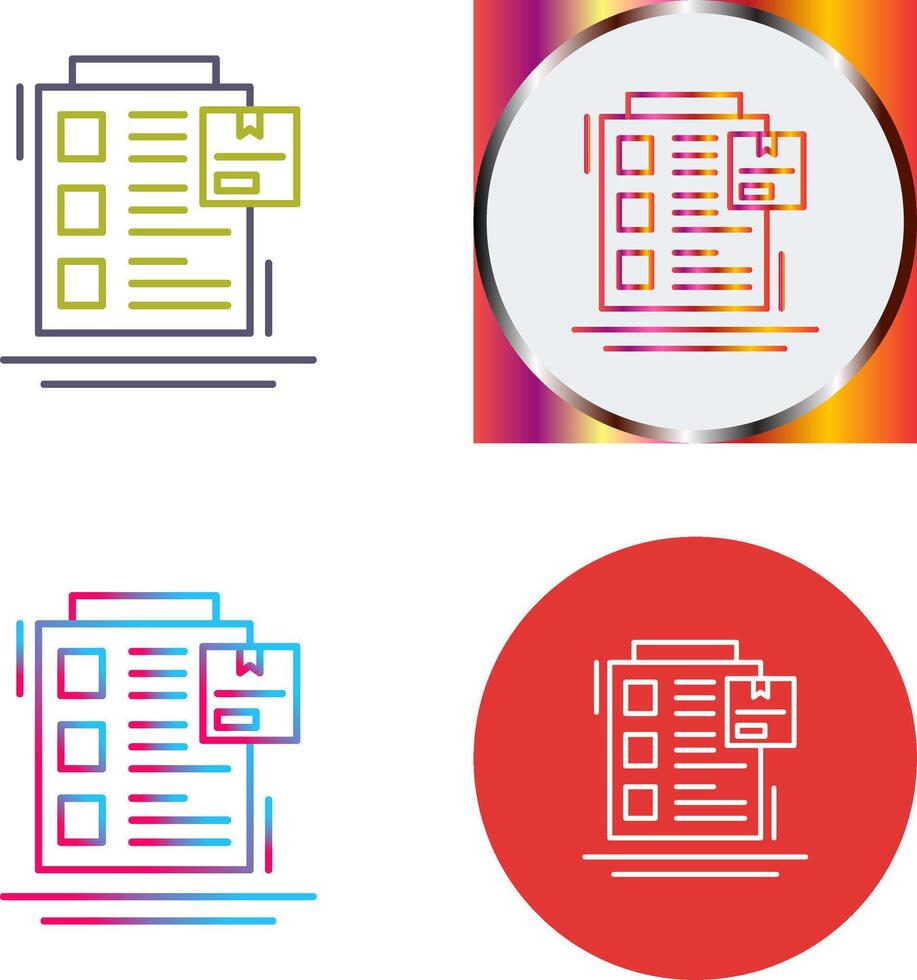 Order List Icon Design vector