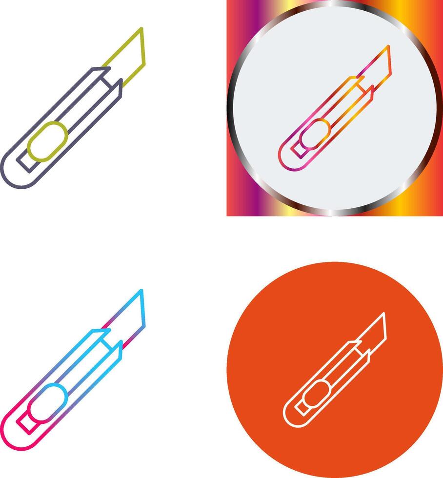 Stationery Knife Icon Design vector