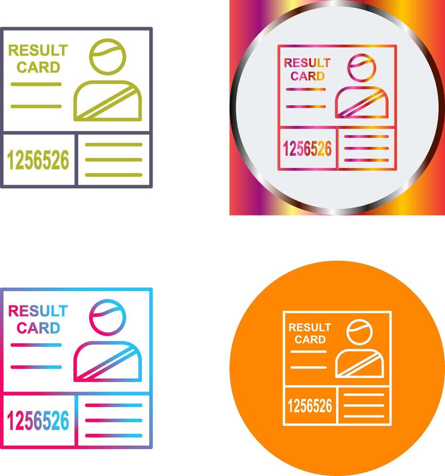 Candidate Results Icon Design vector