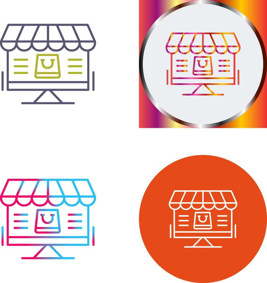 Online Shopping Icon Design vector