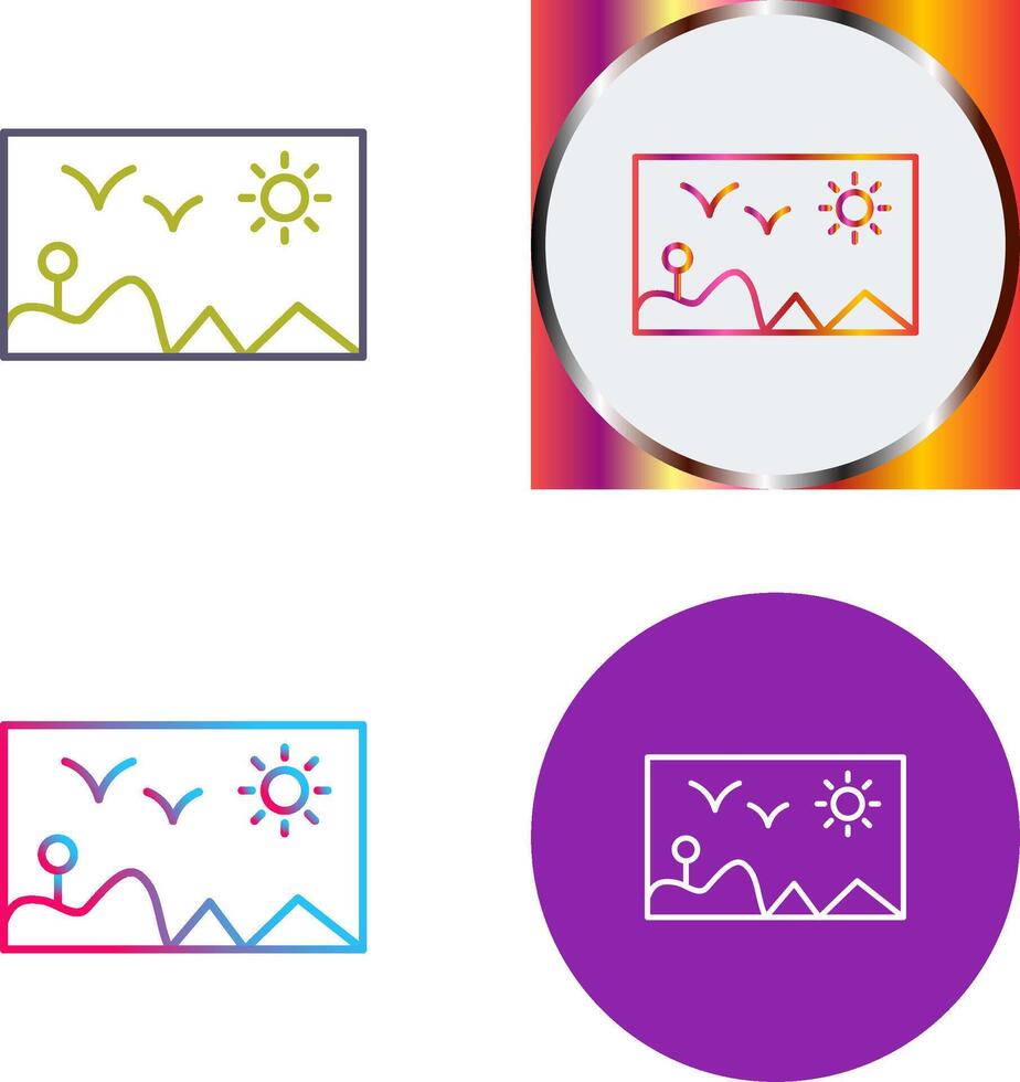 Painting Exhibit Icon Design vector