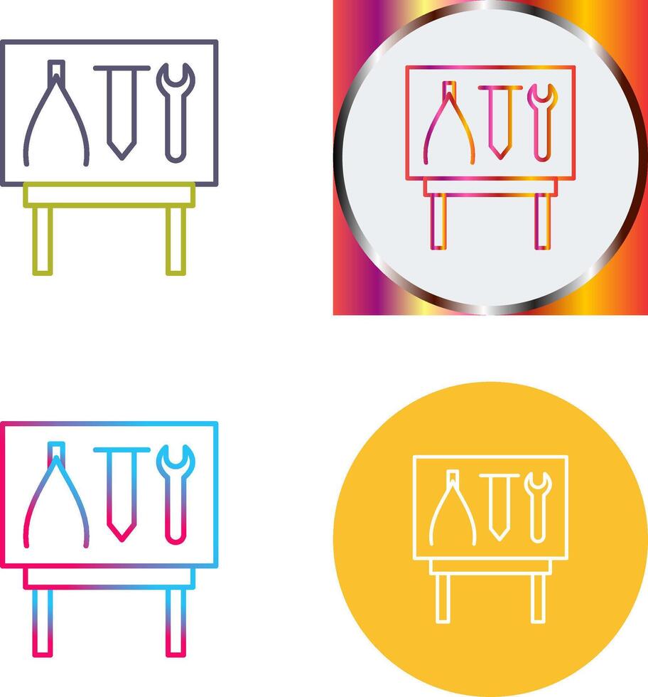 Tools Exhibit Icon Design vector
