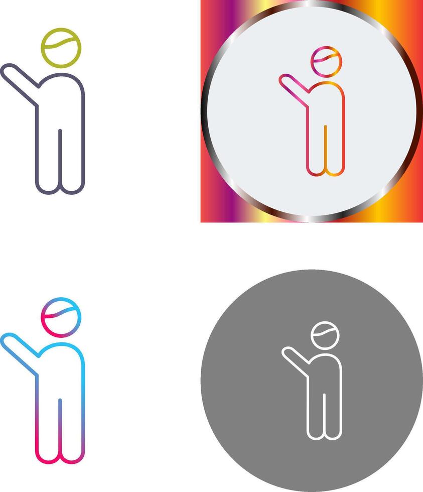 Waving to people Icon Design vector