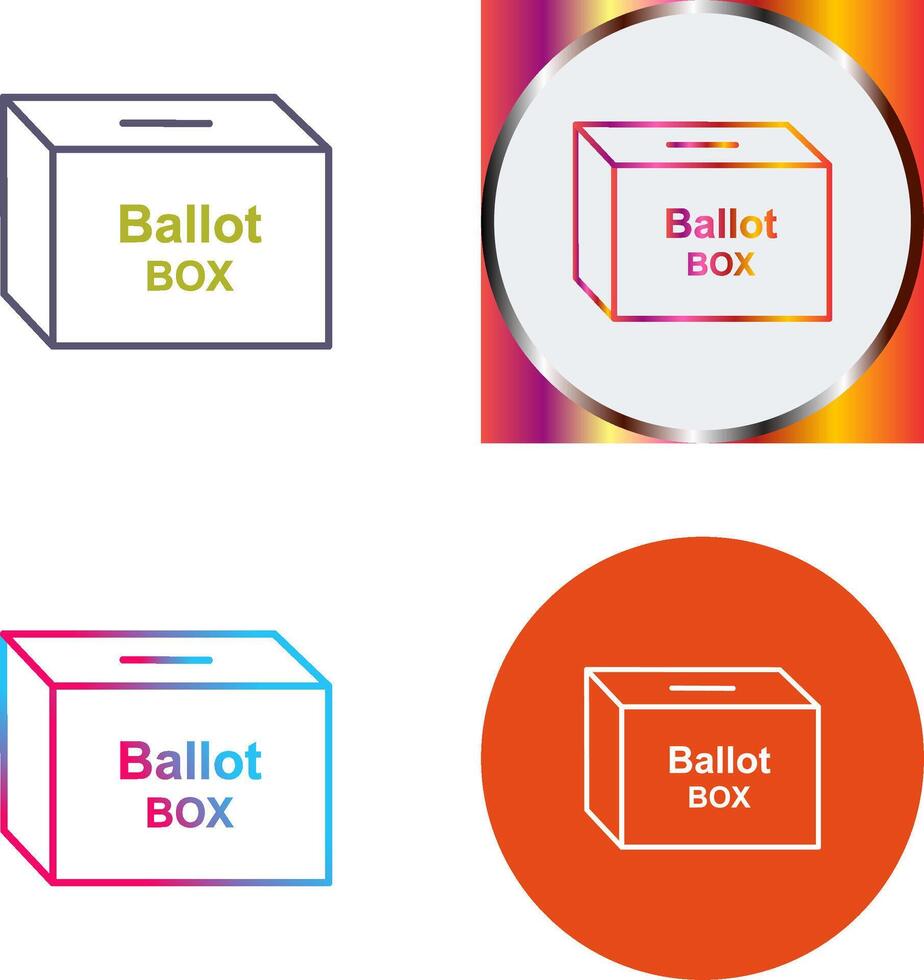 Ballot Box Icon Design vector