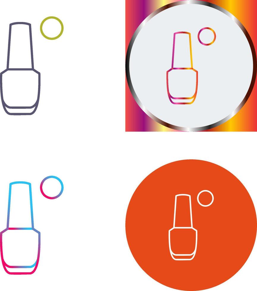Nailpolish Icon Design vector