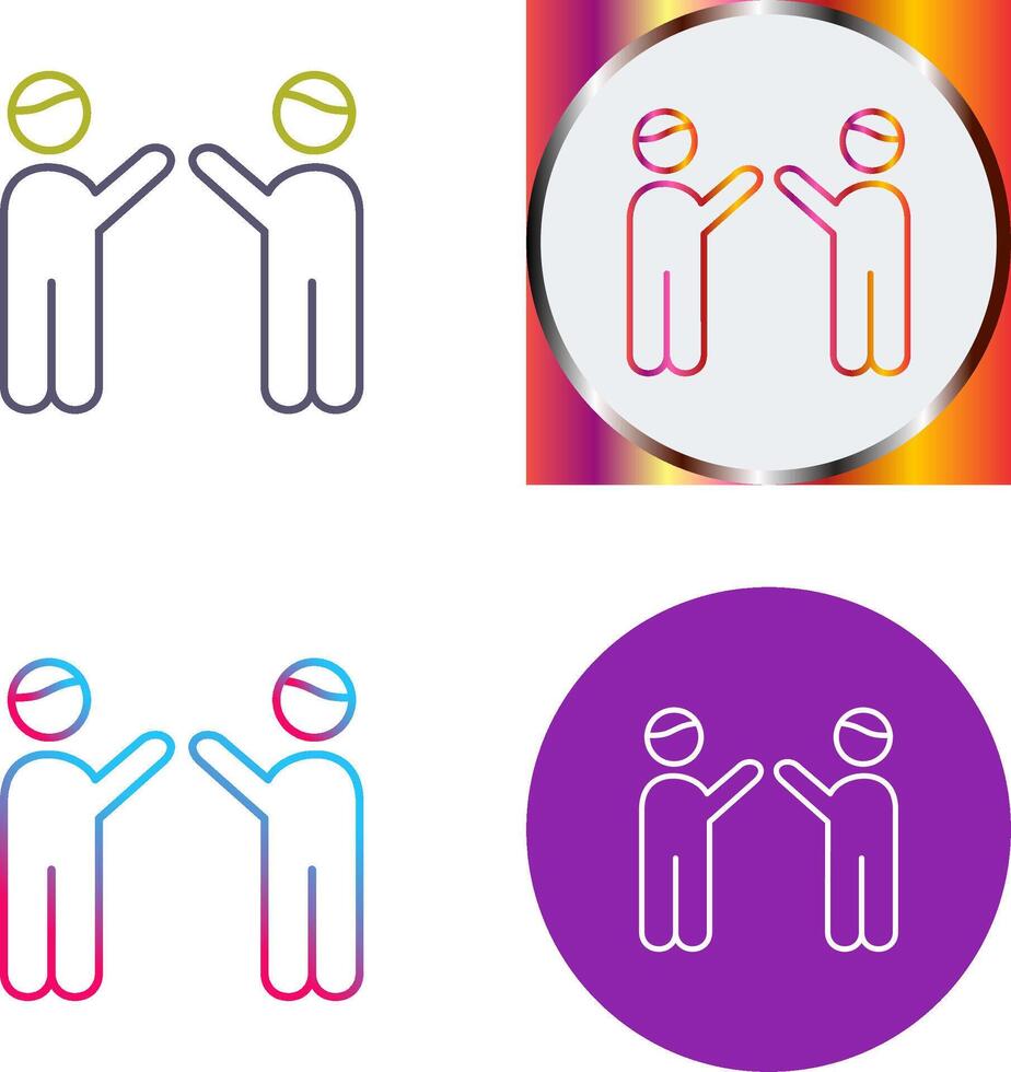 Waing to people Icon Design vector