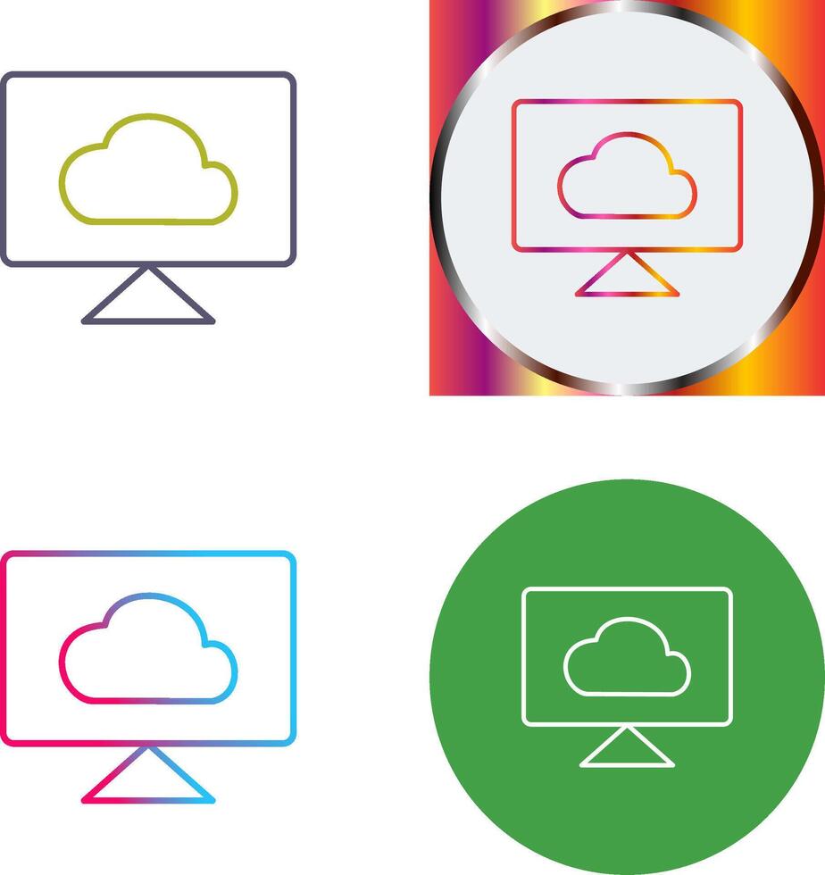 Cloud System Icon Design vector