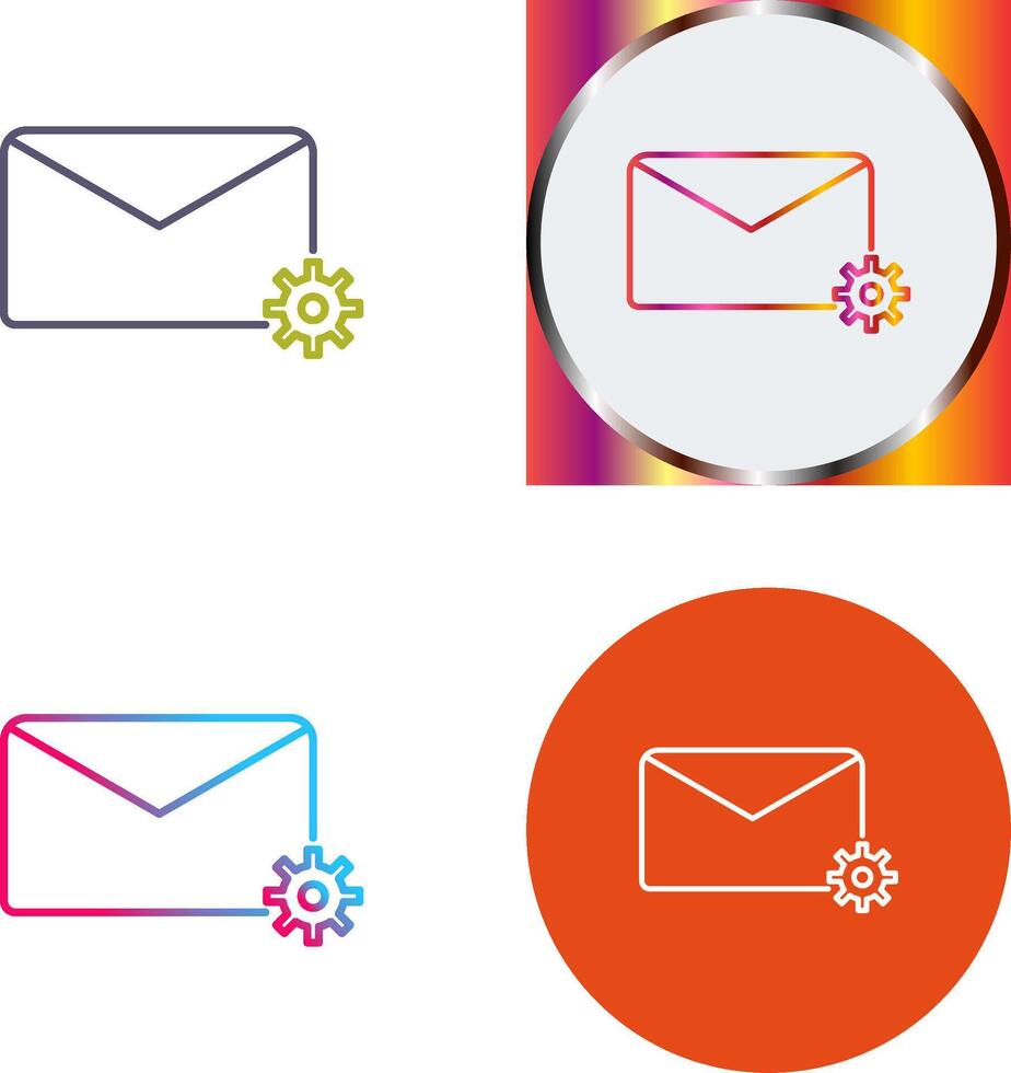 Message Settings Icon Design vector