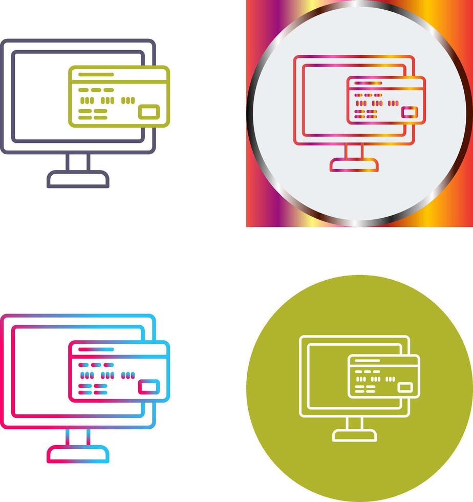 Online Payment Icon Design vector