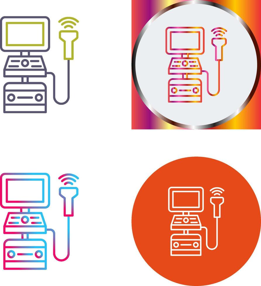 Ultrasound Machine Icon Design vector