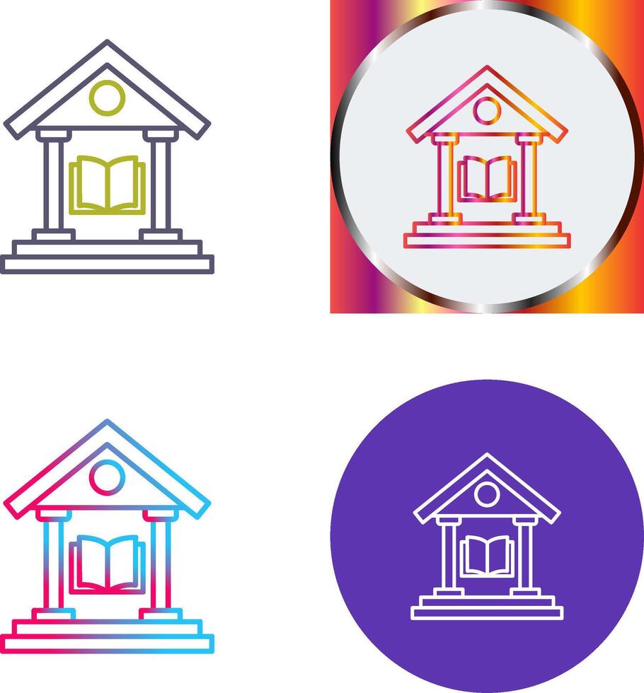 Library Icon Design vector