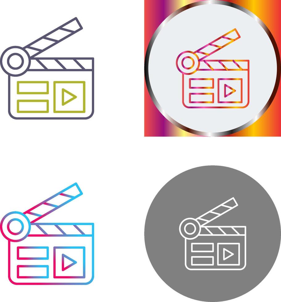 Clapper Board Icon Design vector