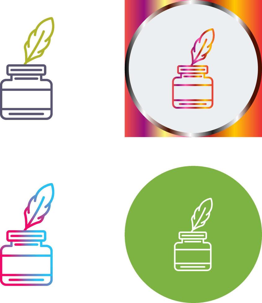 Inkwell Icon Design vector