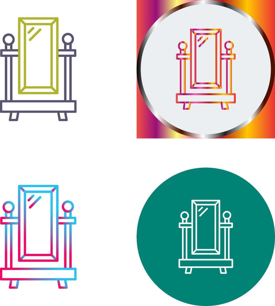 Floor Mirror Icon Design vector