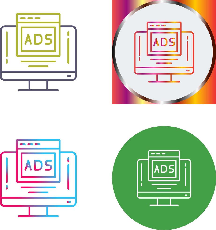Digital Advertising Icon Design vector