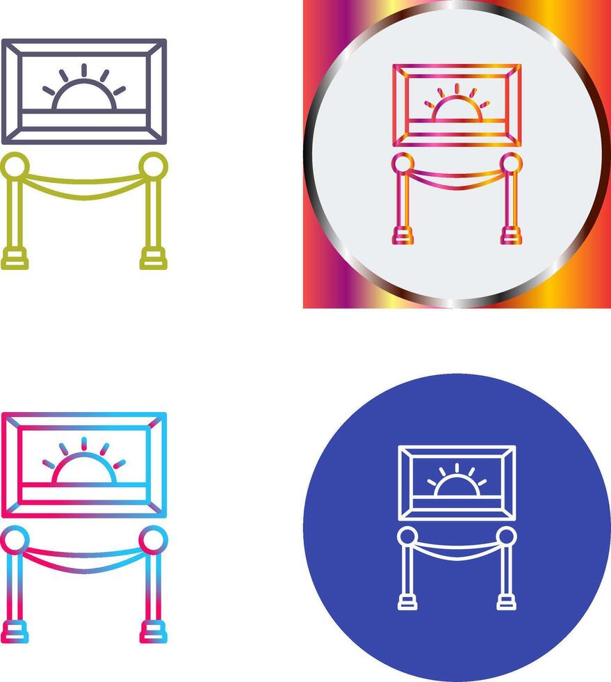 Painting Exhibit Icon Design vector