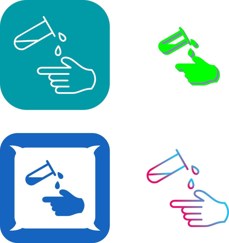 Corrosive Hazard Icon Design vector