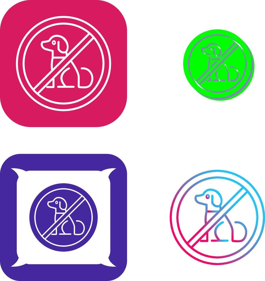 No Pets Icon Design vector