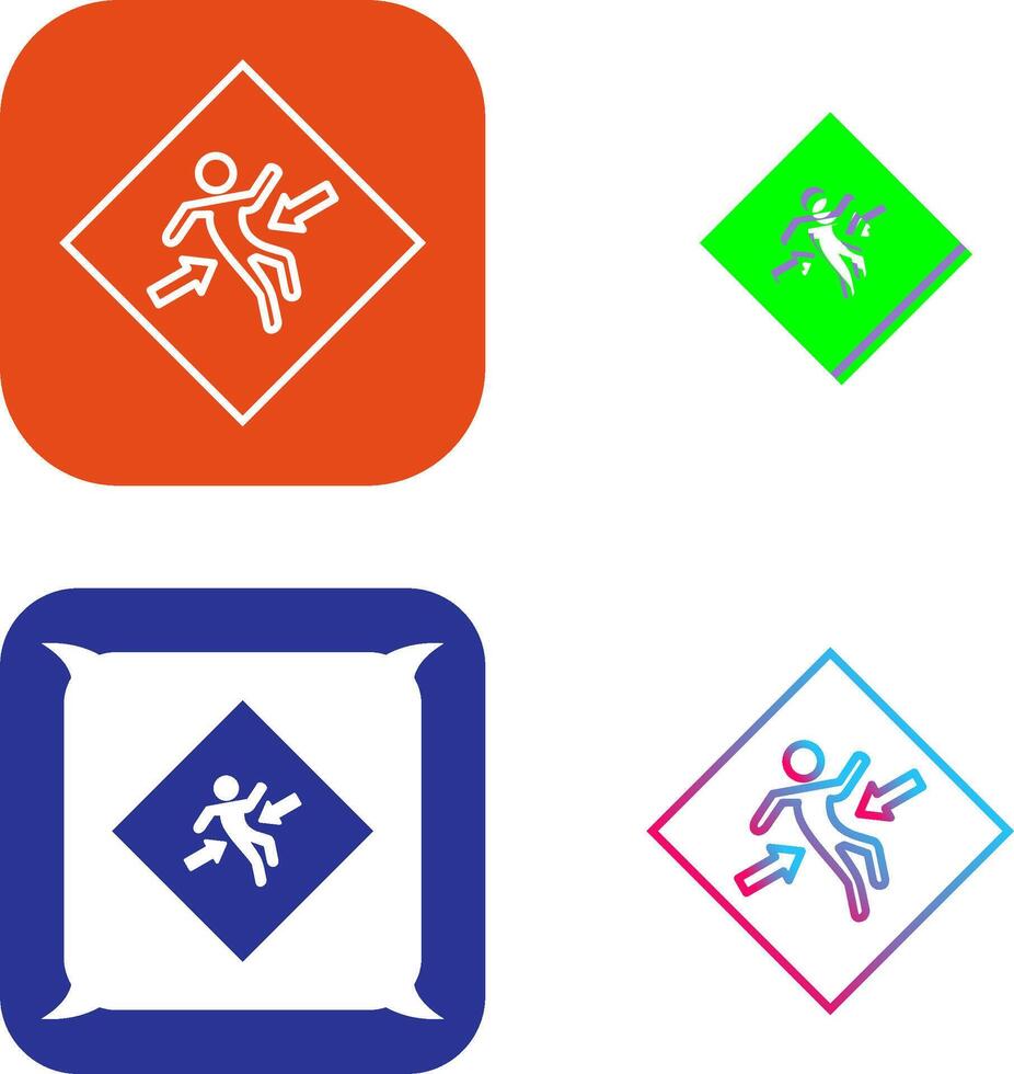 Crush Zone Icon Design vector