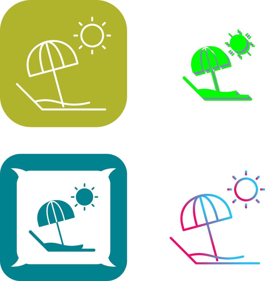 Beach Icon Design vector